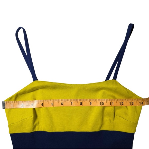 Banana Republic Citron Wasabi Colorblock Strappy Mini Dress Size 0 - Picture 5 of 6